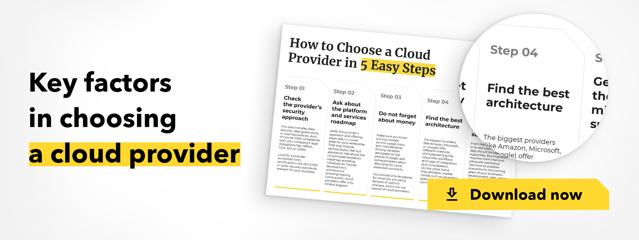 Key factors in choosing a Cloud Provider 